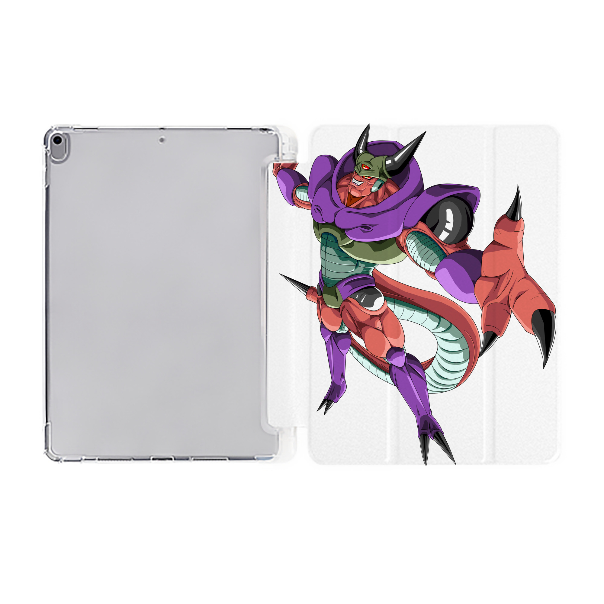 （画像用） ドラゴンボール ジャネンバ DRAGON BALL Janemba IPad ケース ペン収納付き 三つ折りスタンド PUレザー×シリコン 対応機種9.5/10.5/10.9インチ